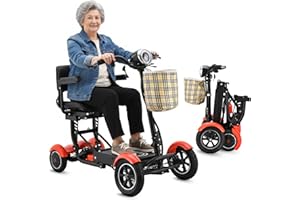 Dragon Mobile EX Collapsible 4 Wheel All Terrain Electric Powered Wheelchair for Adults, Elderly & Travel - 12 Miles Long Ran