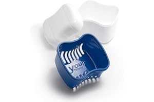 YOUR NIBCO Retainer-Denture Bath-Dental Appliance Cleaning Case Size Standard with Easy Grip – Color Admiral Blue
