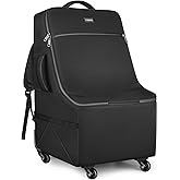 YOREPEK Padded Car Seat Travel Bag for Airplane with Wheels,Heavy Duty Carseat Bags for Air Travel,Rolling Airport Gate Check