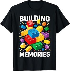 Building Memories Shirt Bricks Blocks Adult Kids Boys Girls T-Shirt