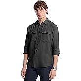 Michael Kors Mens Long Sleeve Two Pocket Crepe Shirt