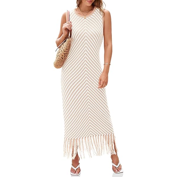 Splendid Women's Kimi Crochet Tank Dress, Natural at Amazon