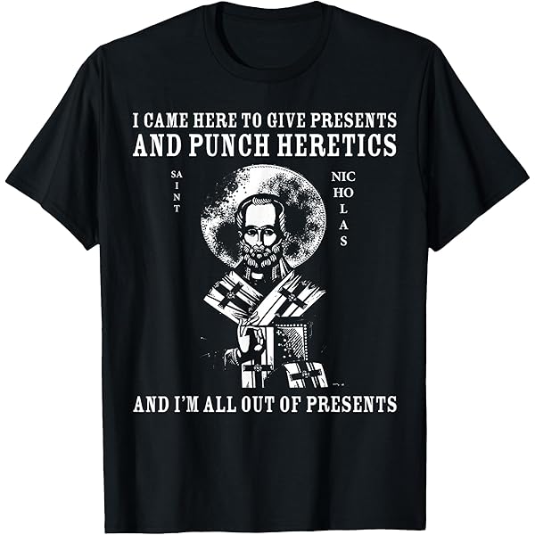 Amazon.com: St. Nicholas Slap Boxing Champ Since 325 AD. T-Shirt