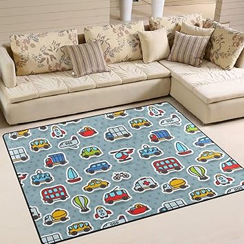 Amazon Com Alaza Cute Cartoon Cars Transport Pattern Kids Area