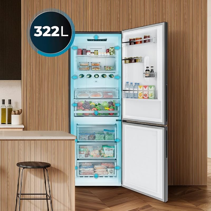 Kühl-Gefrier-Kombination Bolero CoolMarket Combi 322i WD Inox E