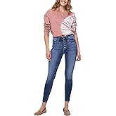 Judy Blue Women's High-Rise 5-Button Fly Skinny Jeans 82319 (Medium Blue,11)