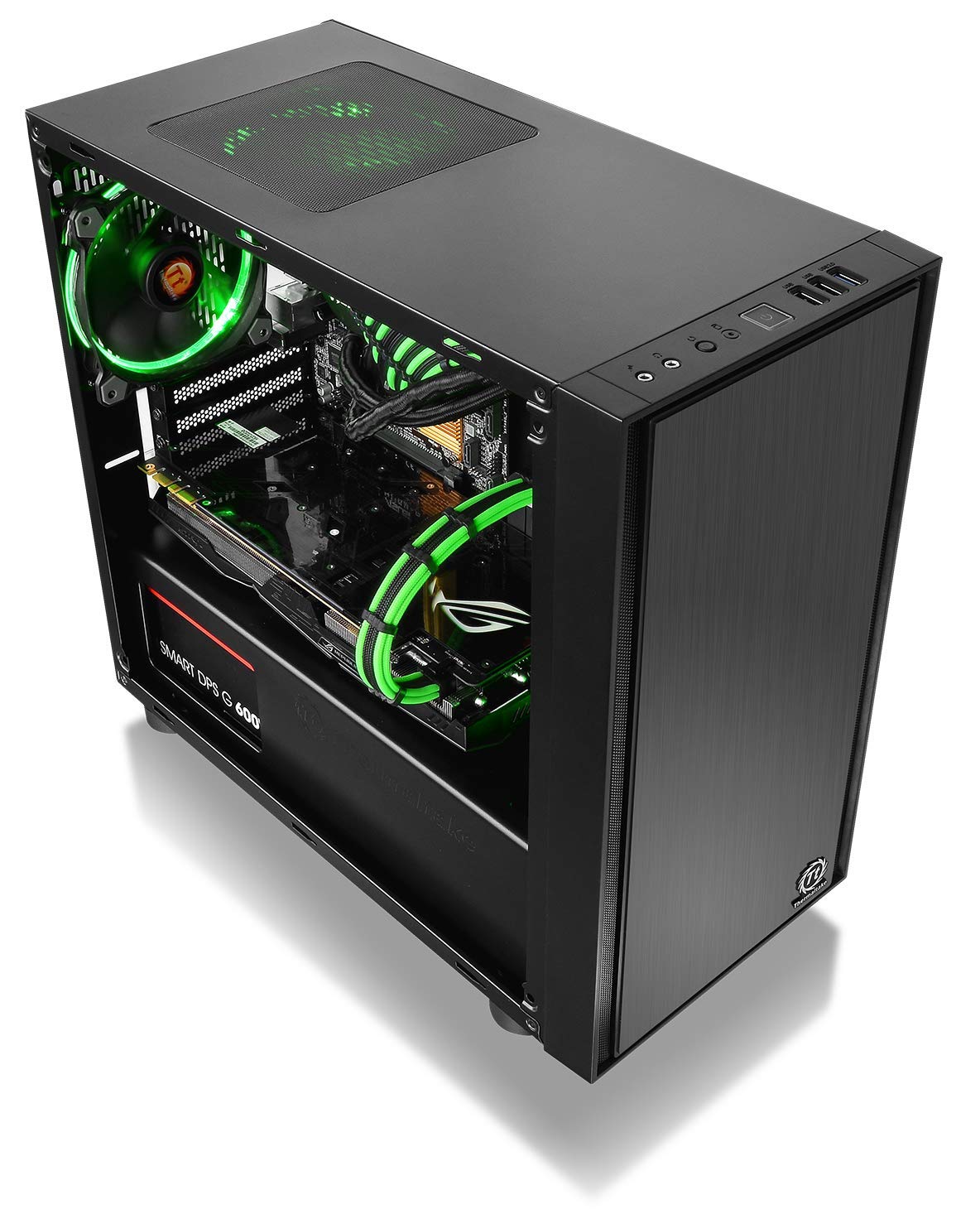 Thermaltake Versa H17 Black Micro ATX Mini Tower Gaming Computer Case 2.0 Edition with One 120mm Rear Fan Pre-Installed CA-1J1-00S1NN-A0