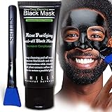 SHILLS Charcoal Mask for Men, Purifying Peel Off Mask, Black Mask Peel Off, Black Mask Deep Clean Pore, Blackhead Remover, 1 