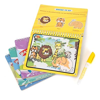 Download Buy Kesote 4 Pack Water Coloring Book For Kids Toddlers With 4 Water Pens Educational Toys Drawing Painting Books Reusable Online In Indonesia B07tl9mf4w