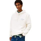 Tommy Jeans mens Medium Weight Hoodie Sweatshirt With Printed Stacked Back Graphic