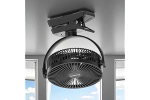 8-inch Magnetic Cruise Ship Approved Fan, LED Lantern, 5 Speeds, Magnetically Sticks on Cabin Ceilings - Not Suitable for Gol