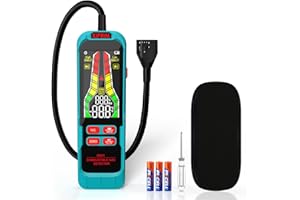 Kiprim High Sensitivity Gas Leak Detector HVAC Tools Natural Gas Detector with 9.4-Inch Probe, Portable Gas Tester with Audible & Visual Alarm to Locate Combustible Sources Propane for Home and RV