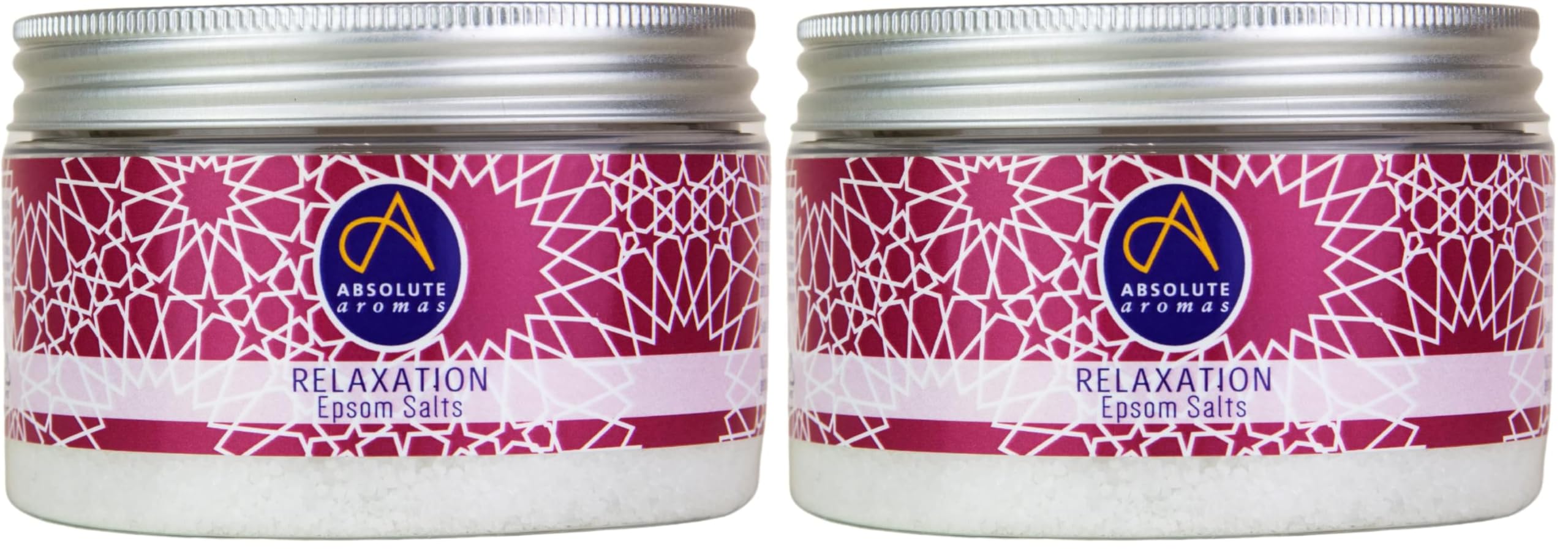 Absolute Aromas Epsom Bath Salts - Magnesium Sulphate Infused with 100% Pure Essentials Oils (Relaxation, 300g) (Pack of 2)