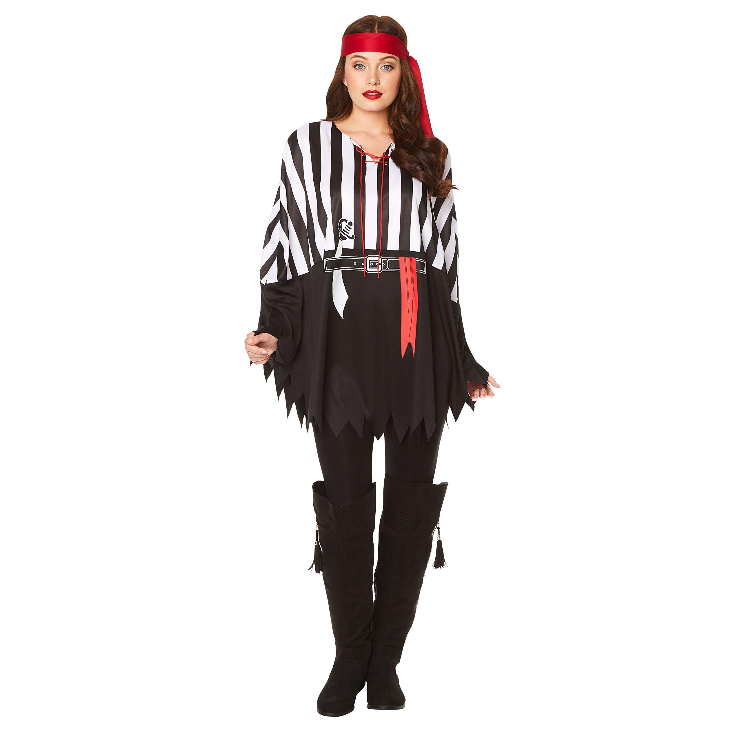 Karnival Costumes 81387 Pirate Poncho, Men, Women, Multi