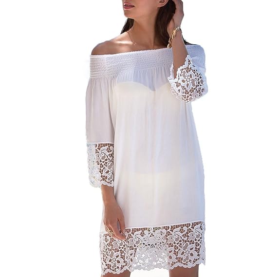 Lise Charmel Bain Robe Luxe Plage Et Ville Blanc Amazon