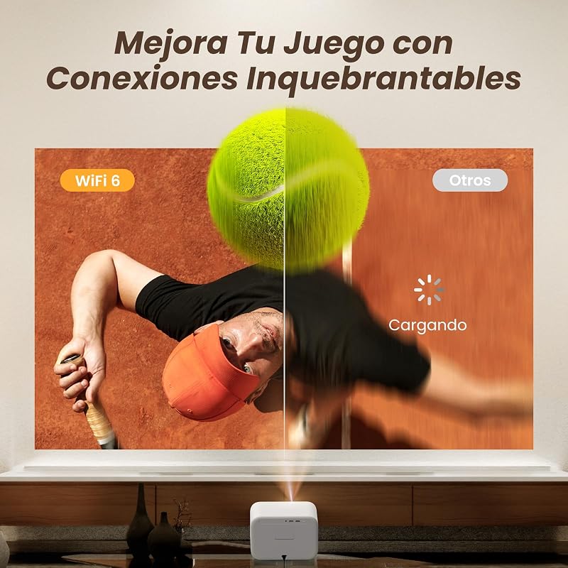YABER Proyector Portátil 4K Full HD 1080P Nativo con Sonido JBL & Enfoque Automático 1s, WiFi 6 Bluetooth, para Cine en Casa/Exterior Compatible con Móvil/iOS/Android/TV Stick/PS5/HDMI — foto 4 de 5