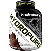 Nutrabolics Hydropure Whey Protein Powder | 100% Hydrolyzed Whey Protein | 28g Protein, Fast Absorbing Protein, Low Fat, Low Carbs | 20 Servings (4.5LB, Extreme Chocolate)