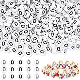 Yholin 1500pcs Letter D Beads Bulk, Letter Beads, Alphabet Bead for Friendship Bracelets, Jewelry Making Supplies,DIY Making Kit