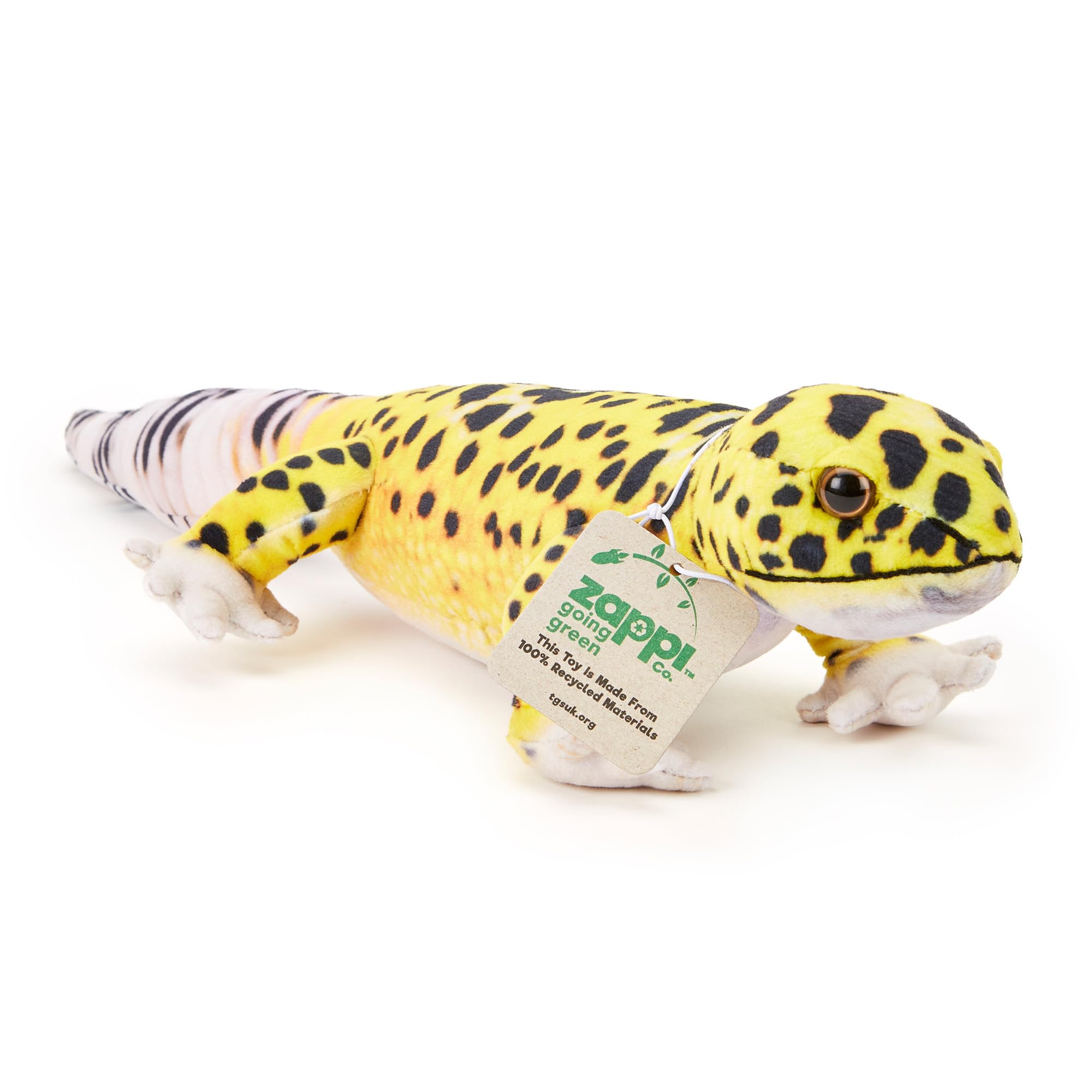 Zappi Co 100% Recycled Leopard Gecko Plush Toy (45cm Length) Stuffed Soft Cuddly Eco Friendly for Newborn Child — image 1