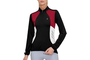 Little Donkey Andy Women's Half Zip Breathable Cycling Vests Reflective Sleeveless Jerseys Shirts Golf 4 Rear Pockets