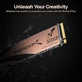 SABRENT M.2 NVMe SSD 500GB Gen4 7000MB/s PCIe 4.0 Rocket 4 Plus view 4
