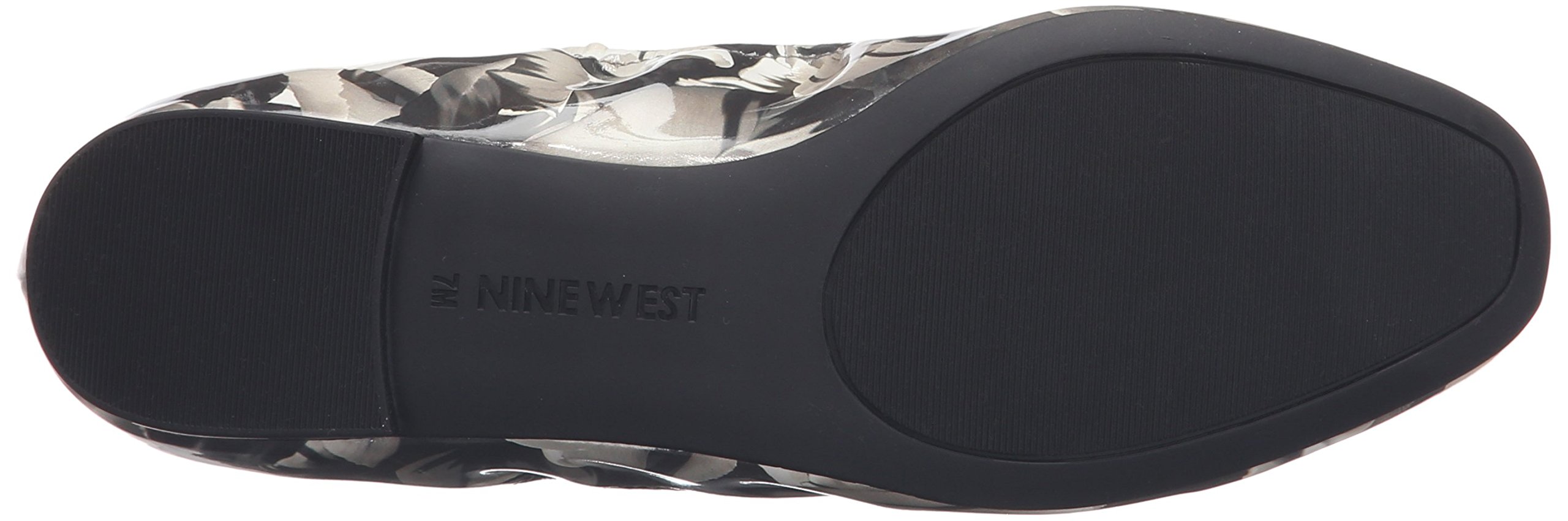 NINE WEST Footwear Women's Girlsnite Synthetic Ballet Flat, Black/White, 6 - Image 4