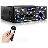 Cybrosol AK45 Stereo Audio Amplifier,300W Peak Power Home 2 Channel Wireless Bluetooth Amplifier, Home Amplifiers FM Radio, USB, SD Card, with Remote Control Home Theater Audio Stereo System