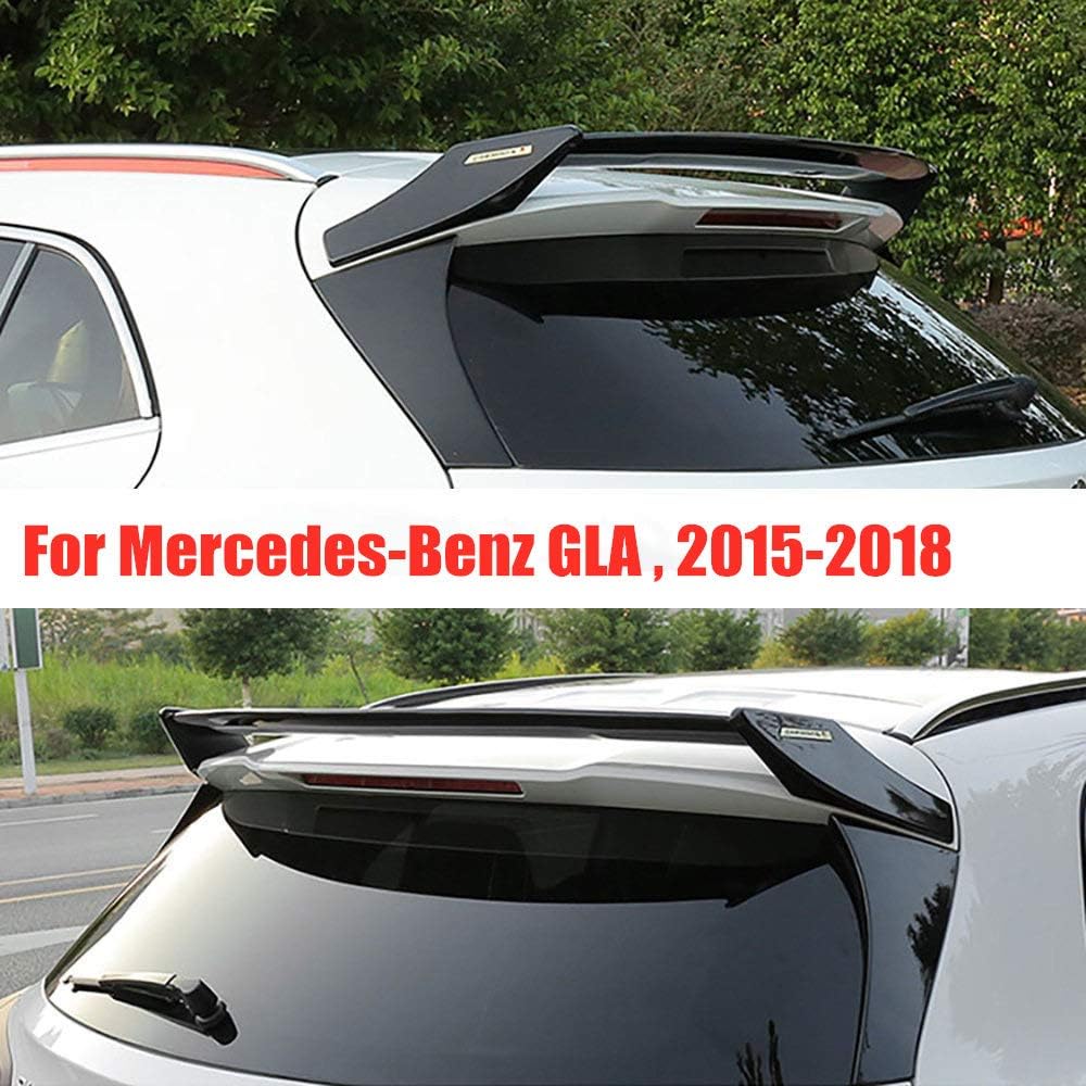 HJHNB ABS Lightweight Car Rear Spoiler, Roof Trunk Boot Tail Lid Window Wing Lip for Mercedes 5-Door Hatchback GLA 200 220 260 AMG Style, 2015-2018,Black