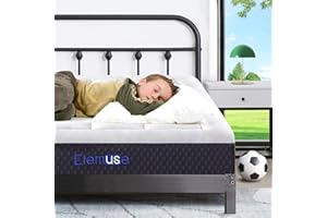 ELEMUSE 5 Inch Twin Mattress for Kids Adults Cooling Gel Memory Foam Plus Pillowtop Mattress for Single Bed, CertiPUR-US® Certified Breathable Bed in a Box for Pressure Relief, Fiberglass-Free