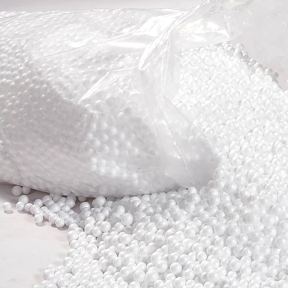 STAR SUPPLIES White 1.5 Cubic Booster Bean Bag RefFill Bead Bag