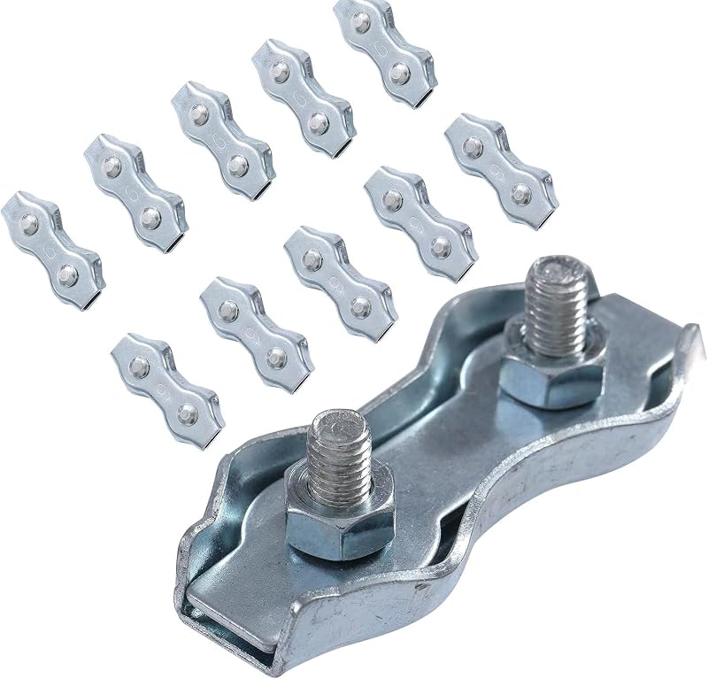 KATSU Tools Electric Fence Wire Connector 6mm Rope Clip Duplex Bolt