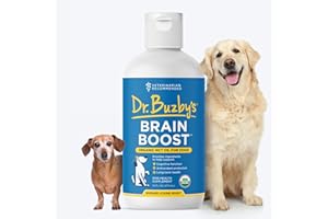 DR. BUZBY'S Dr. Buzby’s Brain Boost Organic MCT Oil for Dogs, 16 Oz Human Grade MCTs C8, C10, Senior Dog Dementia, Made from Pure Organic Coconut Oil, Medium Chain Triglyceride Liquid Dog Supplement