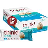 think! Minis Protein Snack Bar, Cupcake Batter, 15 Count