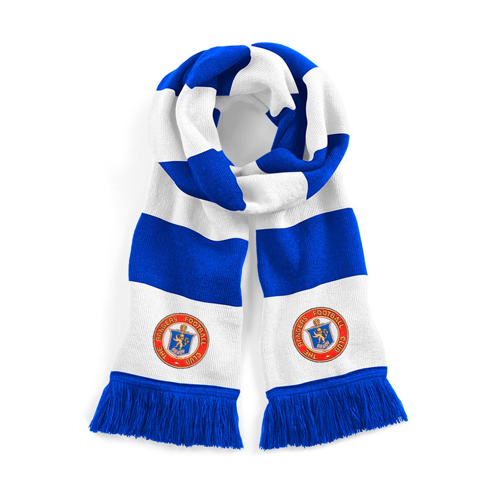 Rangers Retro Traditional Football Scarf Embroidered Logo