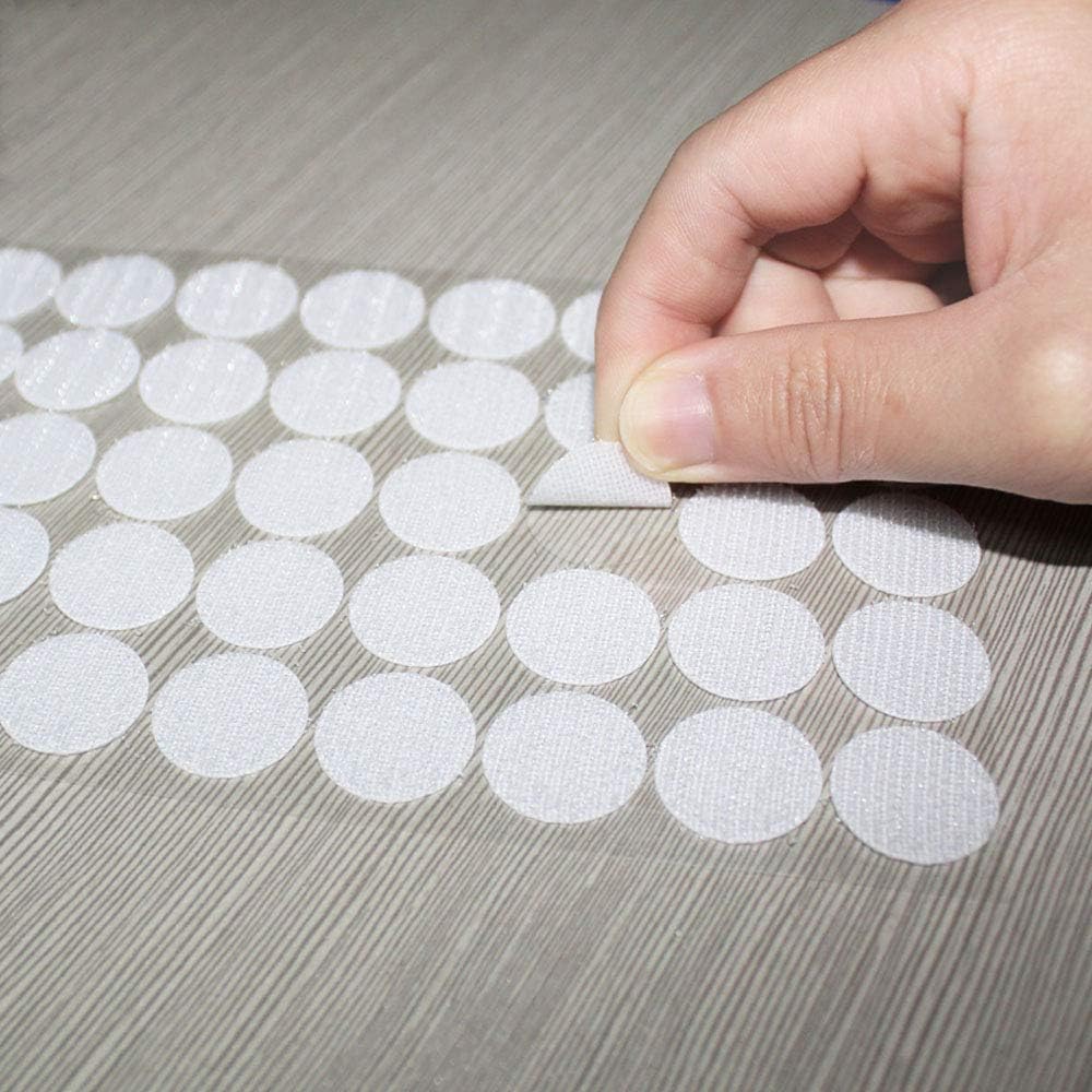 YOCZOX 1000PCS 20mm Sticky Back Coins Hook and Loop Self Adhesive Dots Tapes Double Sided Sticker Round Dot Coins Tapes Super Sticky for Home School - Image 3