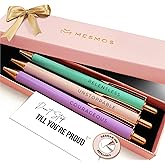 MESMOS Fancy Pen Set - Inspirational Gifts for Women, Office Motivational Writing Pens for Boss Lady, Unique Click Pens for Servers and Promotions