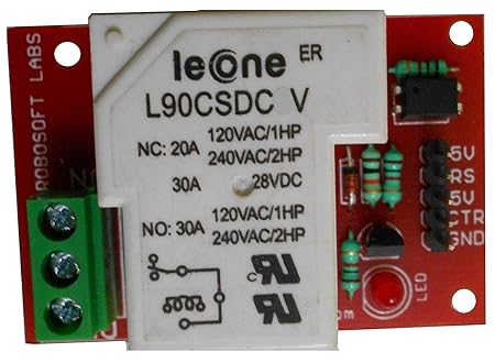 Robosoft Labs 30A +12V Relay Board Module with optocoupler Protection for 8051 PIC AVR ARM ARDUINO
