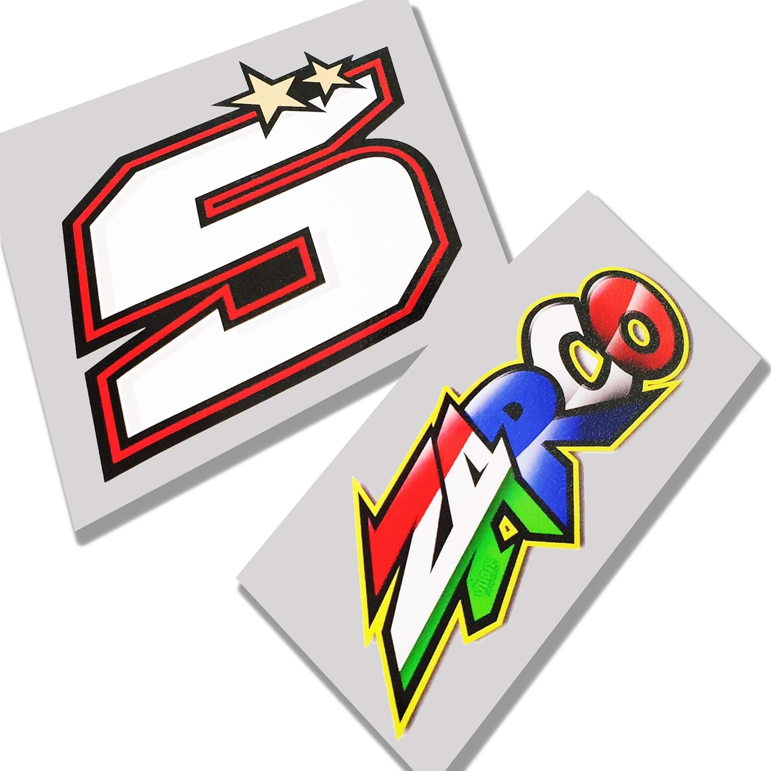 Twisted Melon Moto GP Rossi 46 'The Goat' Aufkleber - 2 Stück Motorrad Grafik | UV-beständige Konturaufkleber