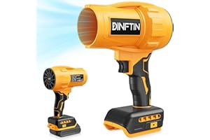 Dinftin Brushless Cordless Leaf Blower Compatible for DeWalt 20V MAX Battery(Tool Only), 125MPH 430CFM Variable Speed Turbo Blower, Lightweight Handheld Blower for Lawn, Garage, Snow, Patio