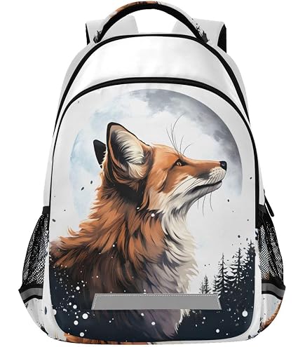 ALAZA Arctic Wolf and Fox Backpacks Travel Laptop Daypack School Book Bag for Men Women Teens Kids : Clothing, Shoes & Jewelry