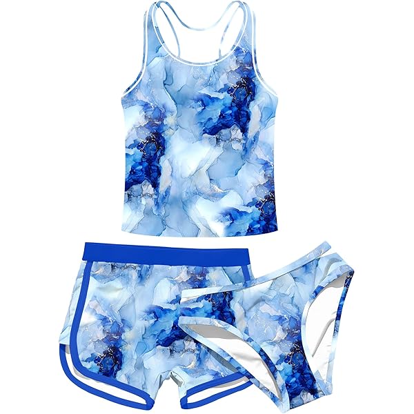 Amazon.com: uideazone Girls Three Piece Swimsuits 8t 3D