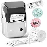 NIIMBOT B1 Label Maker Machine, Thermal Label Printer Easy to Use for Office, Home, Business, Came with 1 Roll White Label(Sliver)