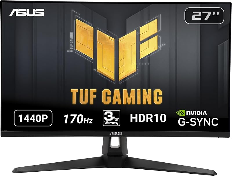 ASUS TUF Gaming 27" 2K 170Hz IPS HDR Monitor VG27AQ1A WQHD G-SYNC