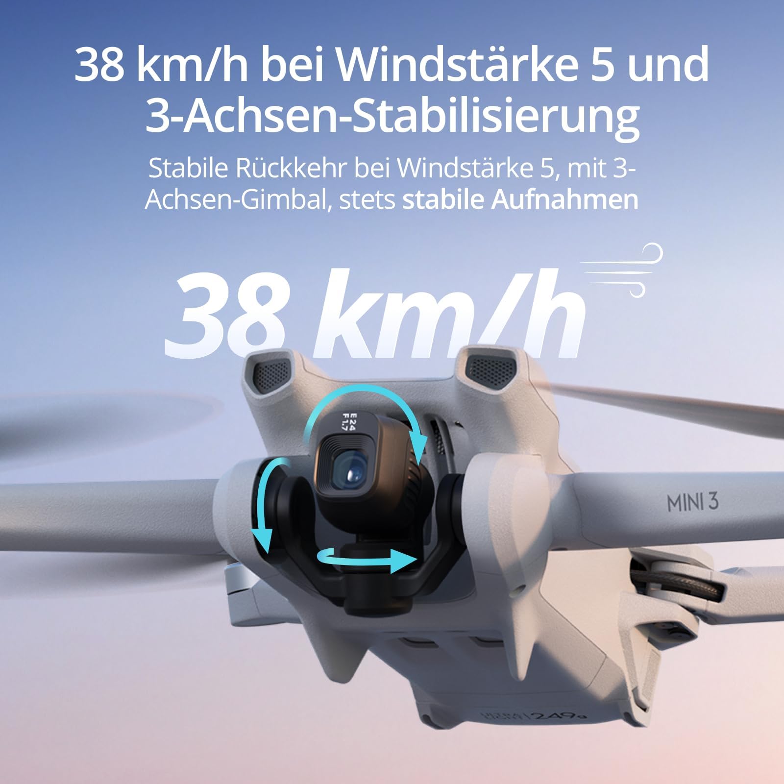 DJI Mini 3 Fly More Combo (DJI RC) – Ultraleichte, Faltbare Mini Drohne mit Kamera 4K HDR, Bis zu 114 Min Flugzeit (3 Akkus), Vertikalaufnahmen, 3-Achsen-Gimbal, 10 km HD-Übertragung, C0 5