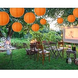 BEISHIDA Orange Round Paper Lanterns Decorative