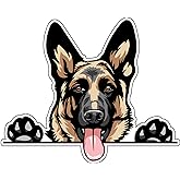 WickedGoodz German Shepherd Decal - Smiling Dog Breed Bumper Sticker - for Laptops Tumblers Windows Cars Trucks Walls - Full Color
