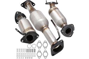 KLN Catalytic Converter Kit Direct-Fit for Buick Enclave 2008-2017, Fit for Chevy Traverse 2009-2017, Fit for GMC Acadia 2007-2017, Fit for Saturn Outlook 2007-2010 3.6L (3PCS) - E.P.A. Compliant