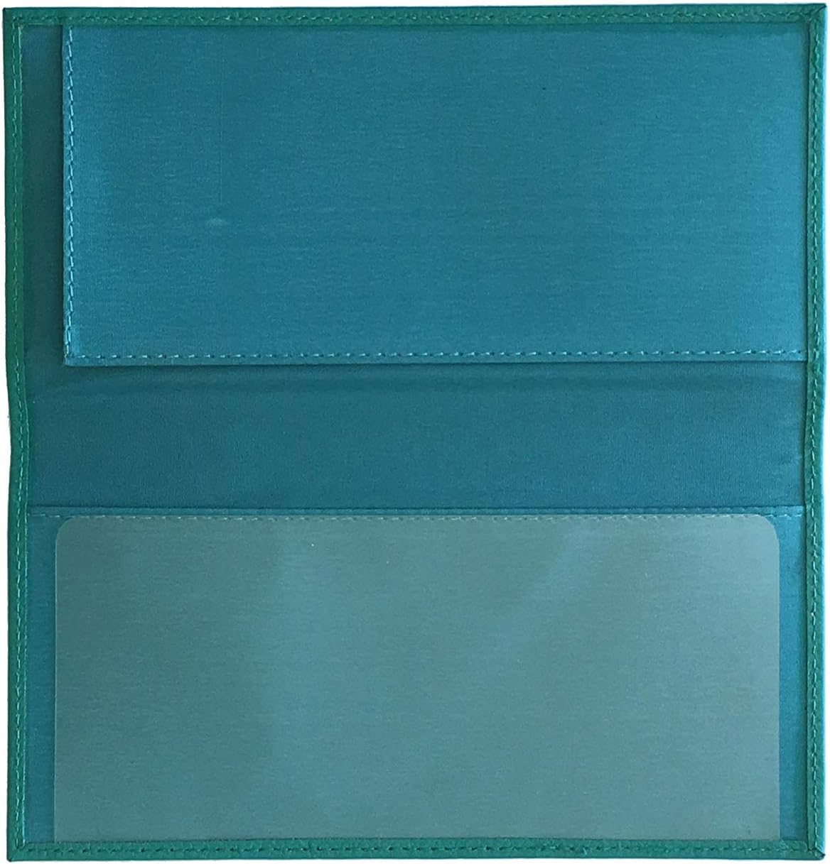 Teal Basic Leather Checkbook Cover