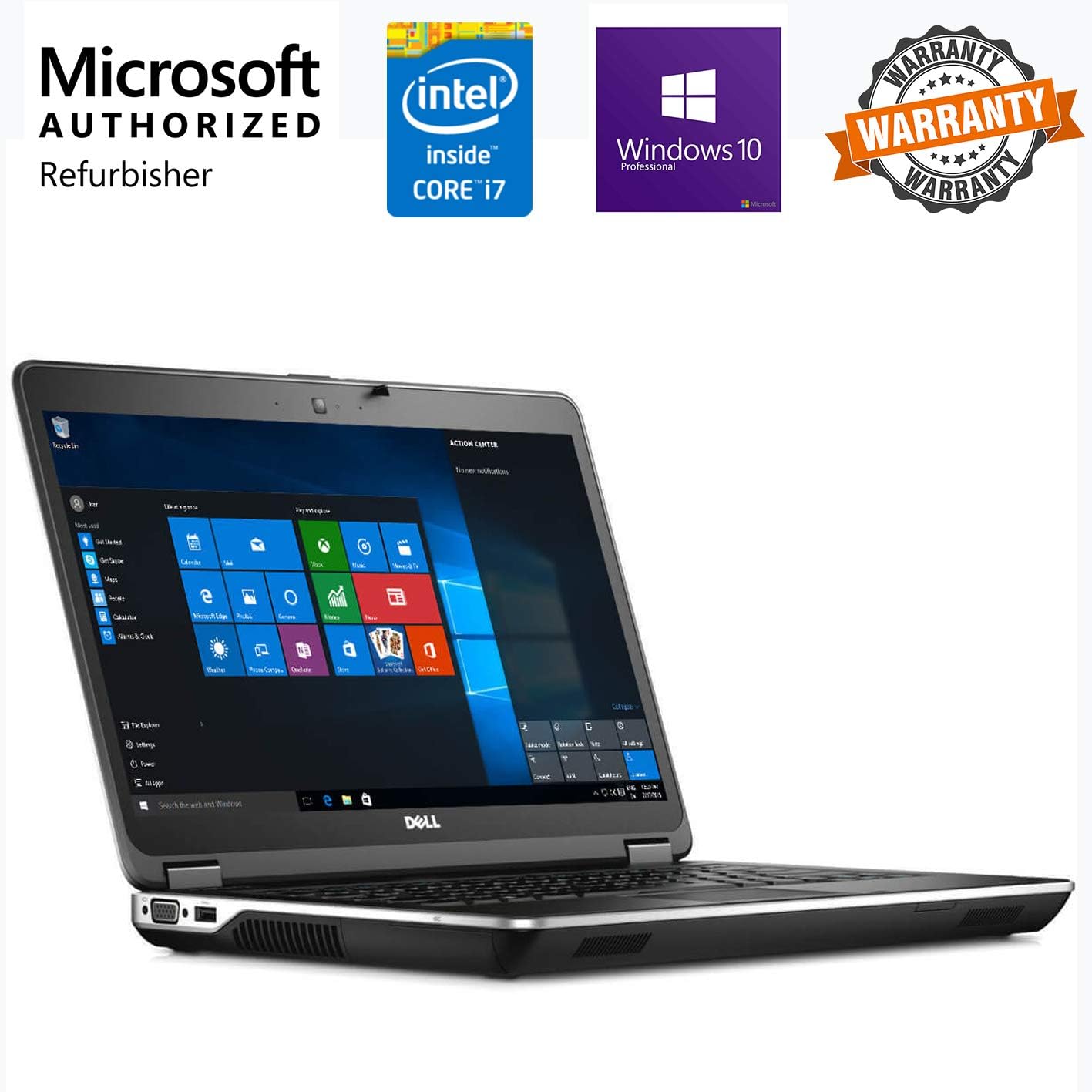 (Renewed) Dell Latitude E6440 14 Inch Laptop (core i7 4610M/8GB/256GB SSD/Windows 10 Pro/MS Office Pro 2019/Integrated graphics), Metalic Grey