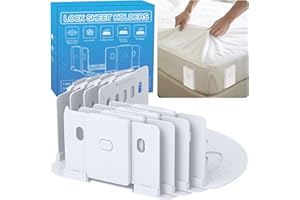 NOIDEEER Sheet Holders 4 Pack - Heavy Duty Bed Sheet Holders for Corners, Lock Sheets Tight, No-Slip Fitted Sheet Holder for King, Queen, Twin Mattress, Easy Setup, Indispensable Bed Accessories